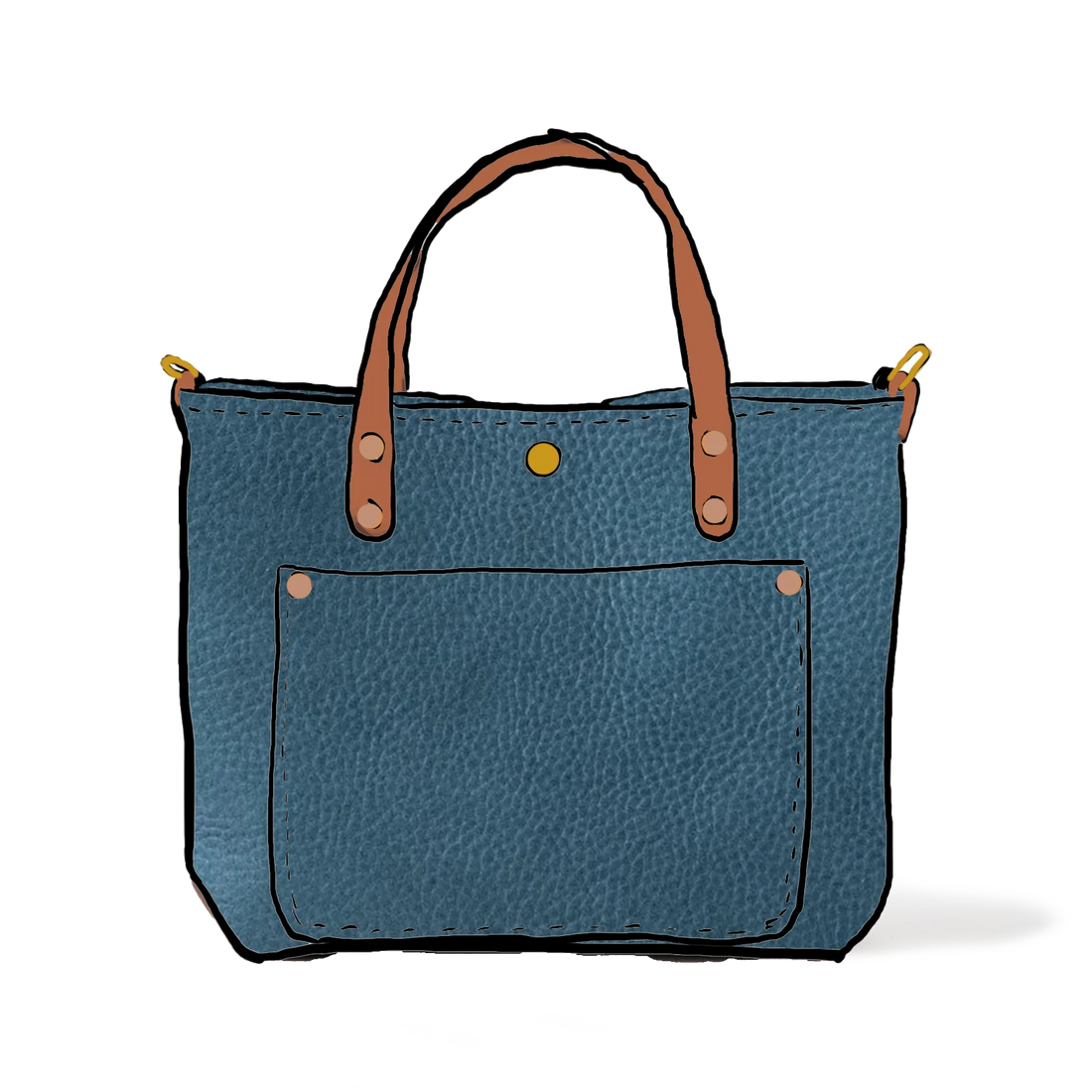 Italian Blue Mini Travel Tote