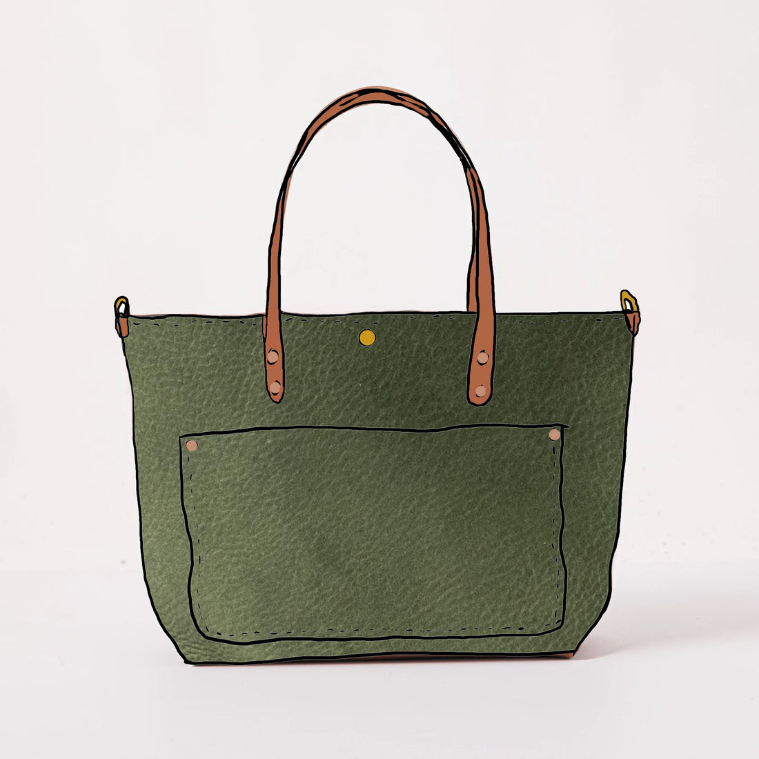 Italian Green East West Travel Tote