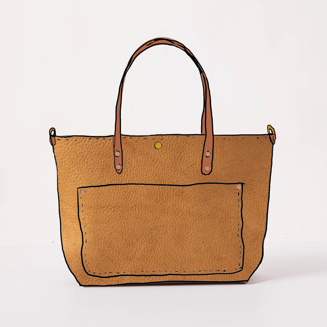 Italian Tan East West Travel Tote