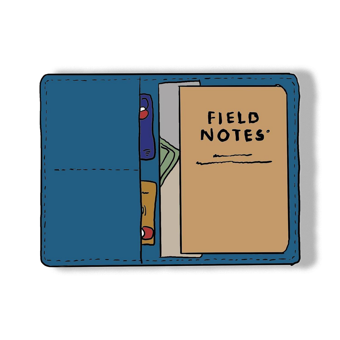 Leather Roulette  Passport Wallet