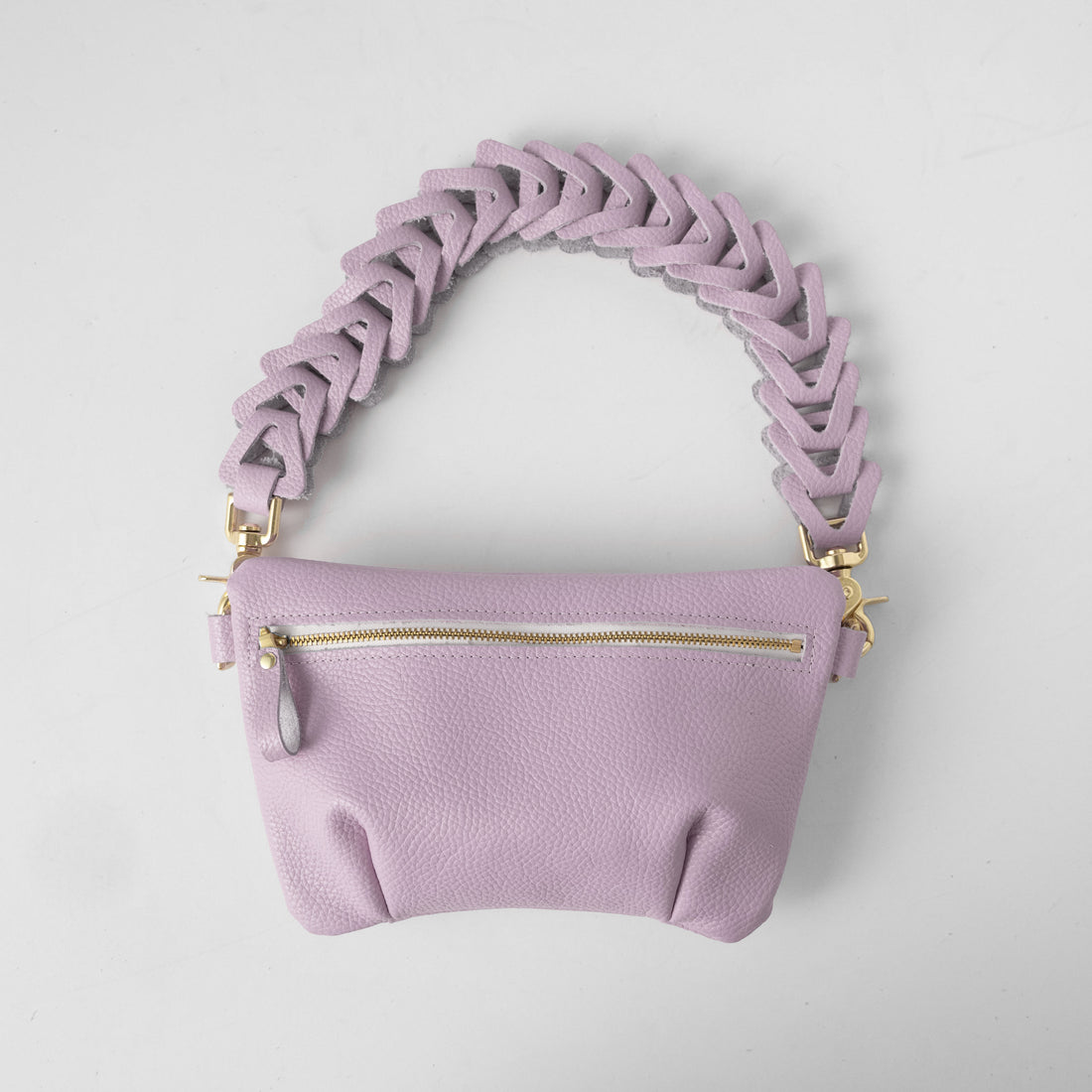 Lilac Italian Pebbled Belt Bag