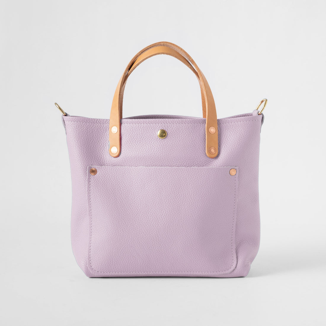 Lilac Italian Pebbled Mini Travel Tote