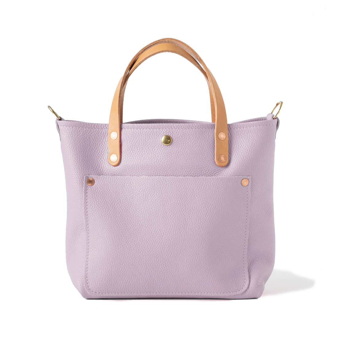 Lilac Italian Pebbled Mini Travel Tote