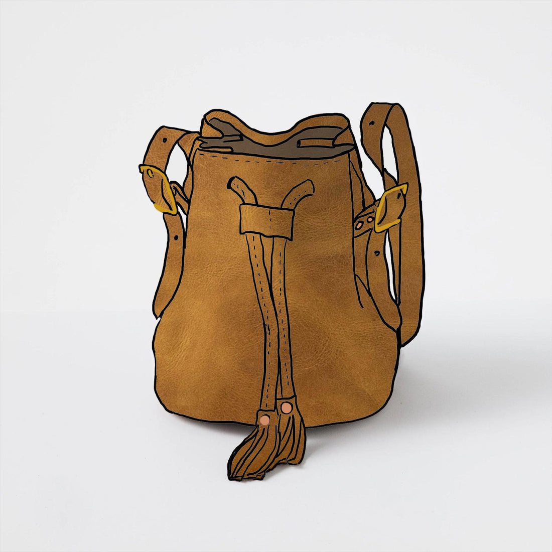 Scratch-and-Dent Mustard Bucket Bag