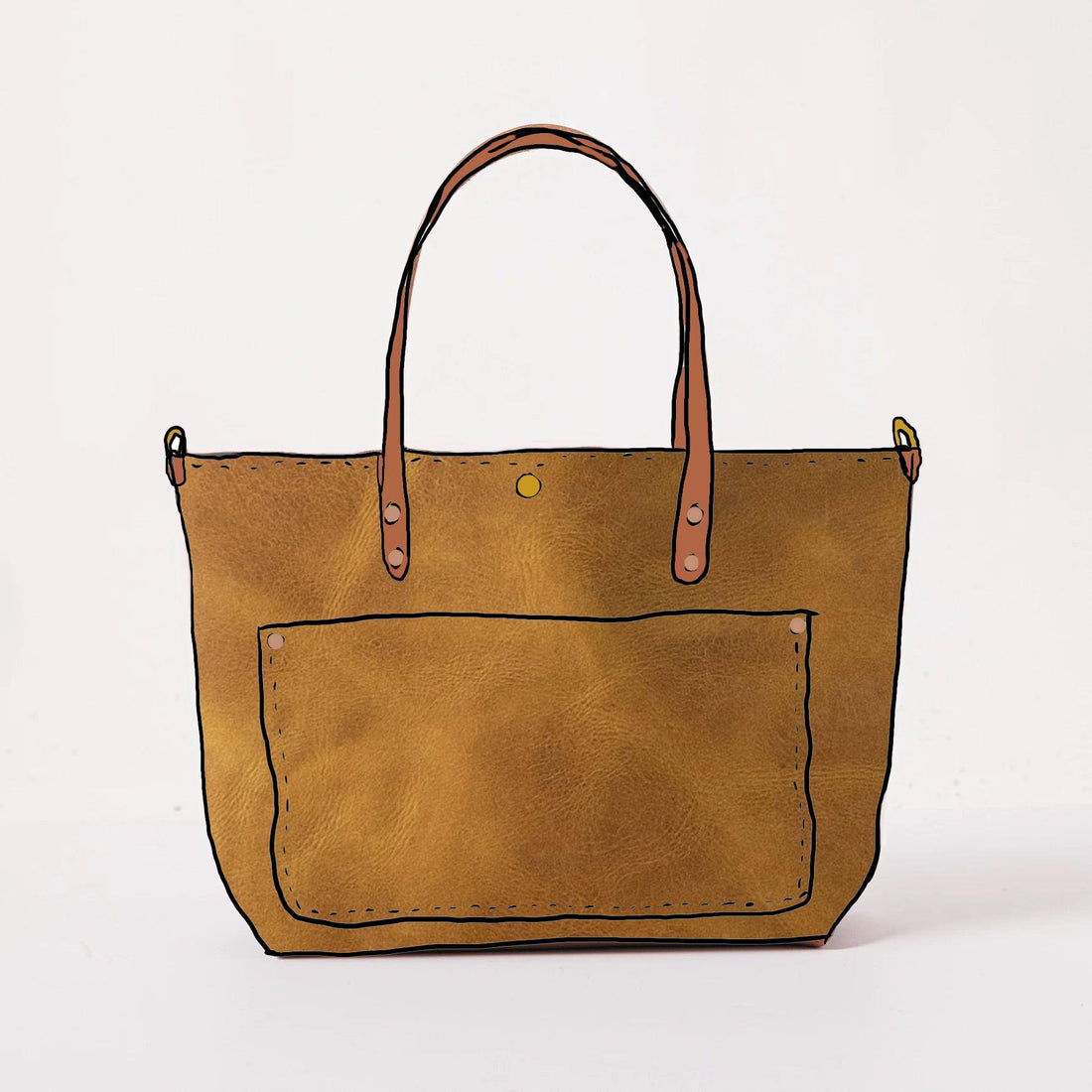 Scratch-and-Dent Mustard East West Travel Tote