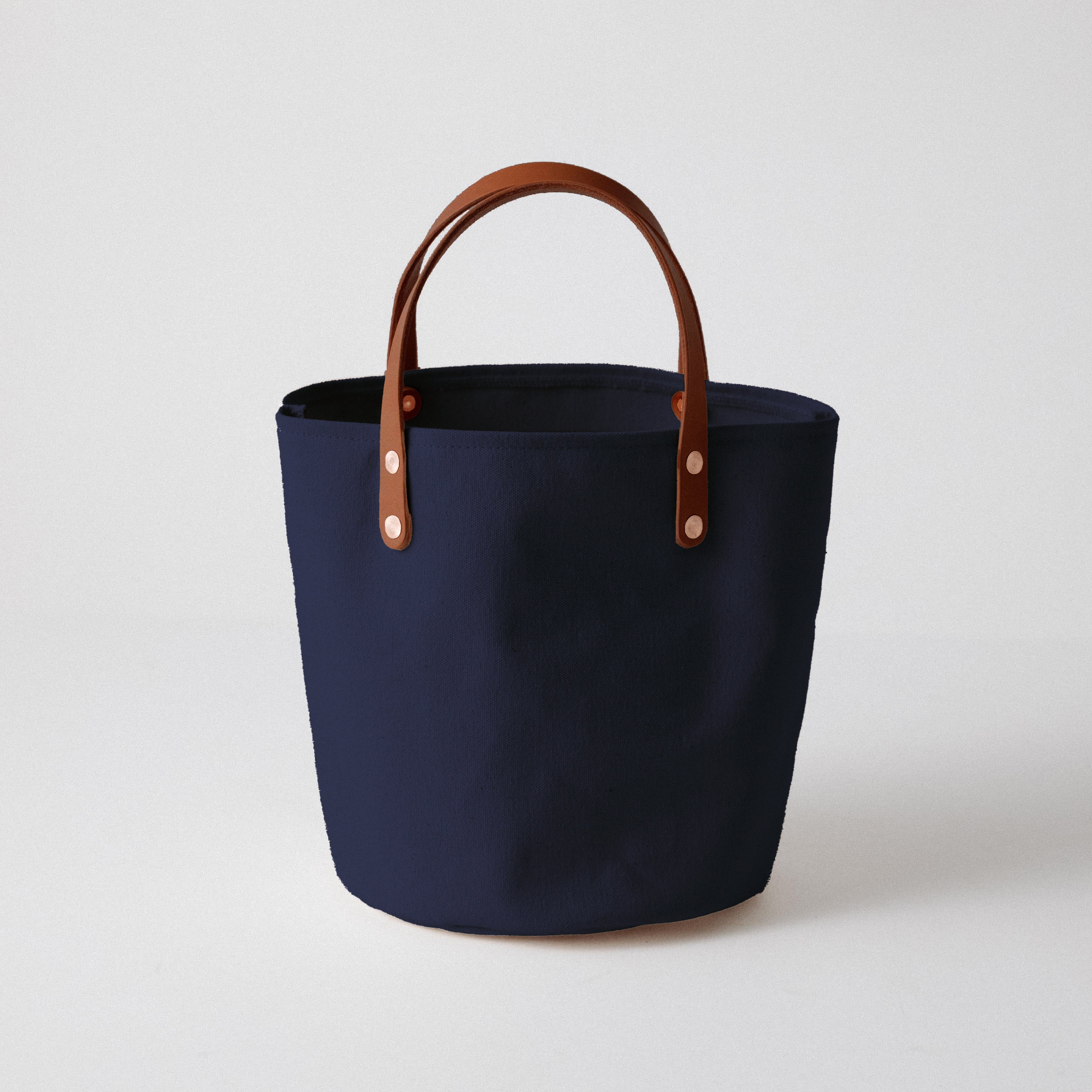 Navy Canvas Bucket Tote