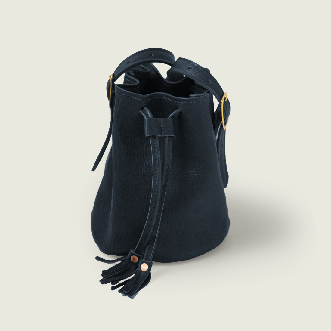 Navy Navajo Bison Bucket Bag