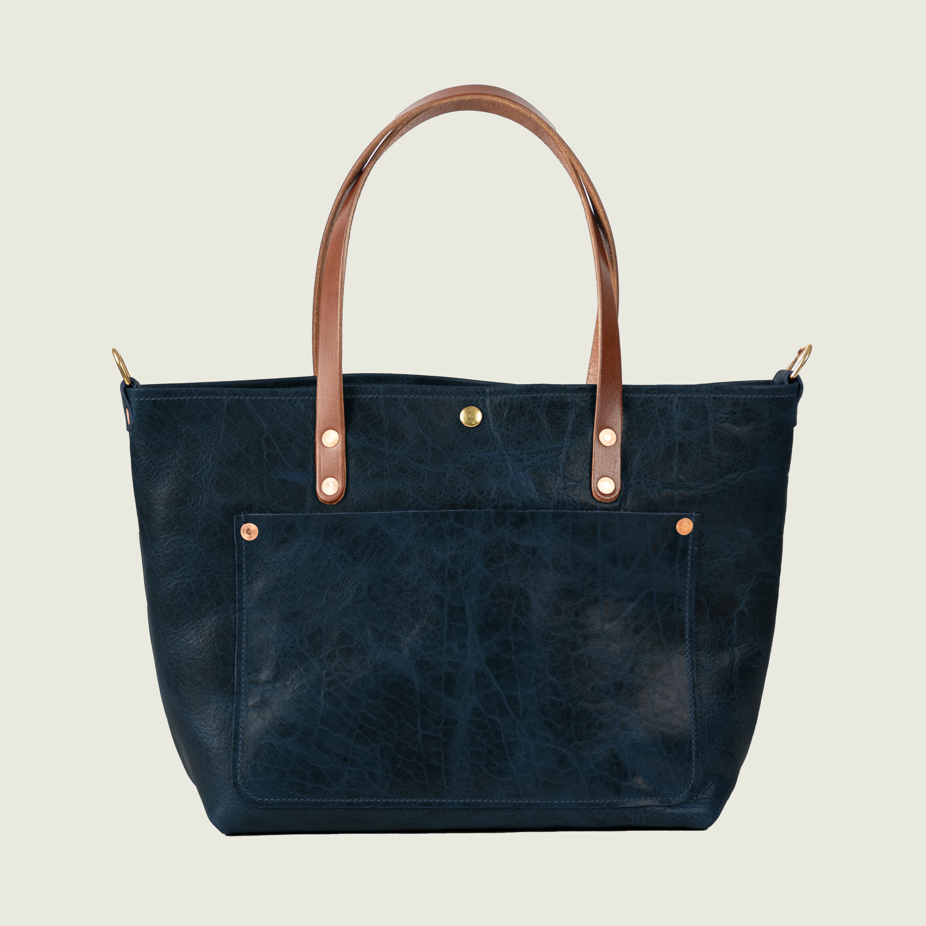 Navy Navajo Bison East West Travel Tote