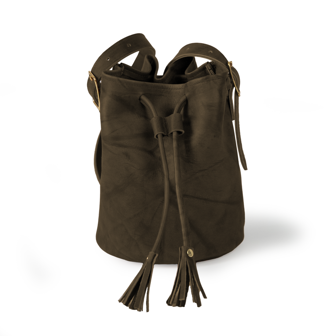 Olive Crunch Bucket Bag
