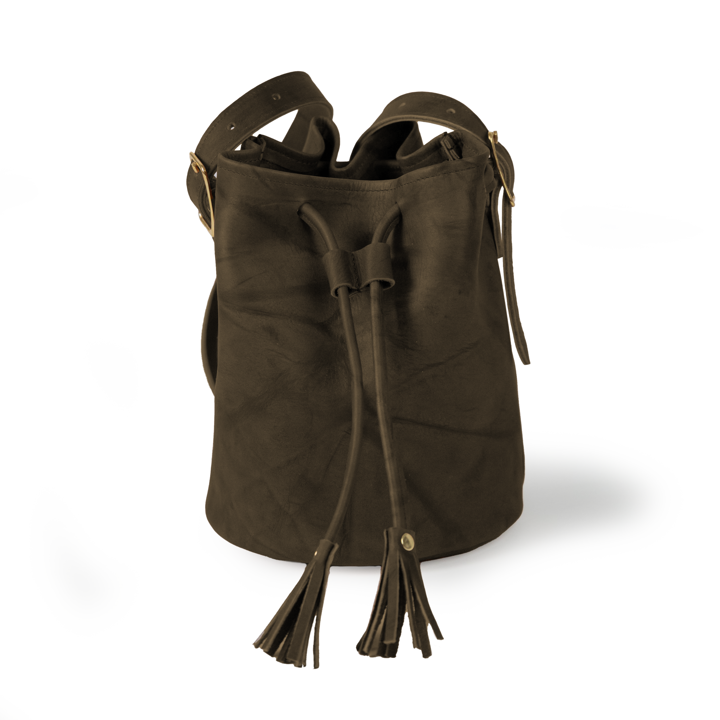 Olive Crunch Bucket Bag