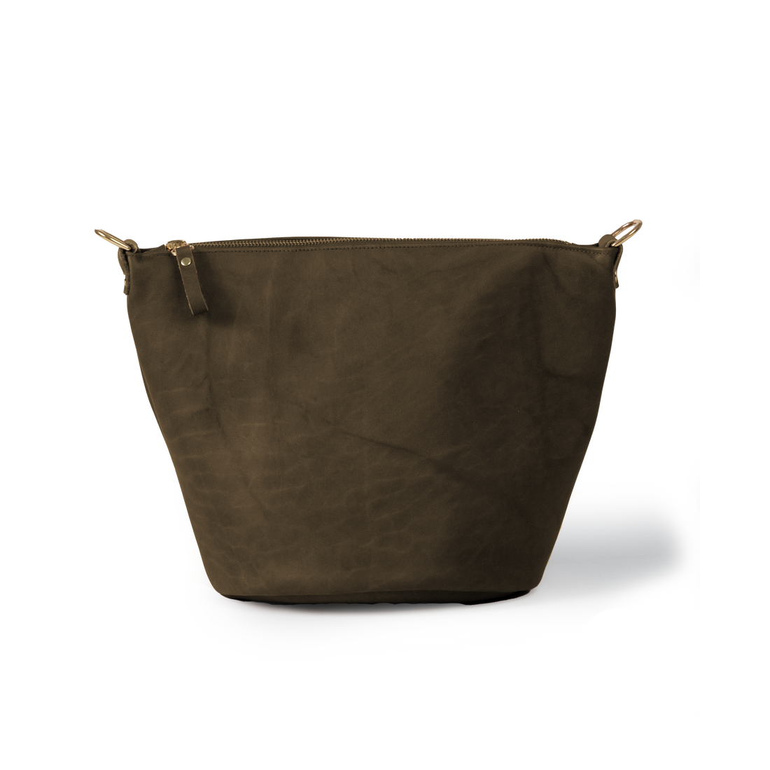 Olive Crunch Mini Zip-Top Bucket Bag