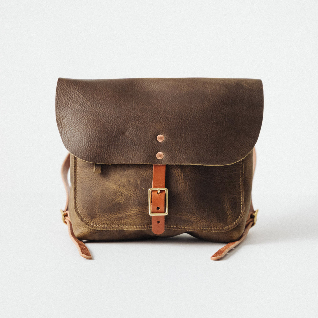Olive Kodiak Leather Backpack