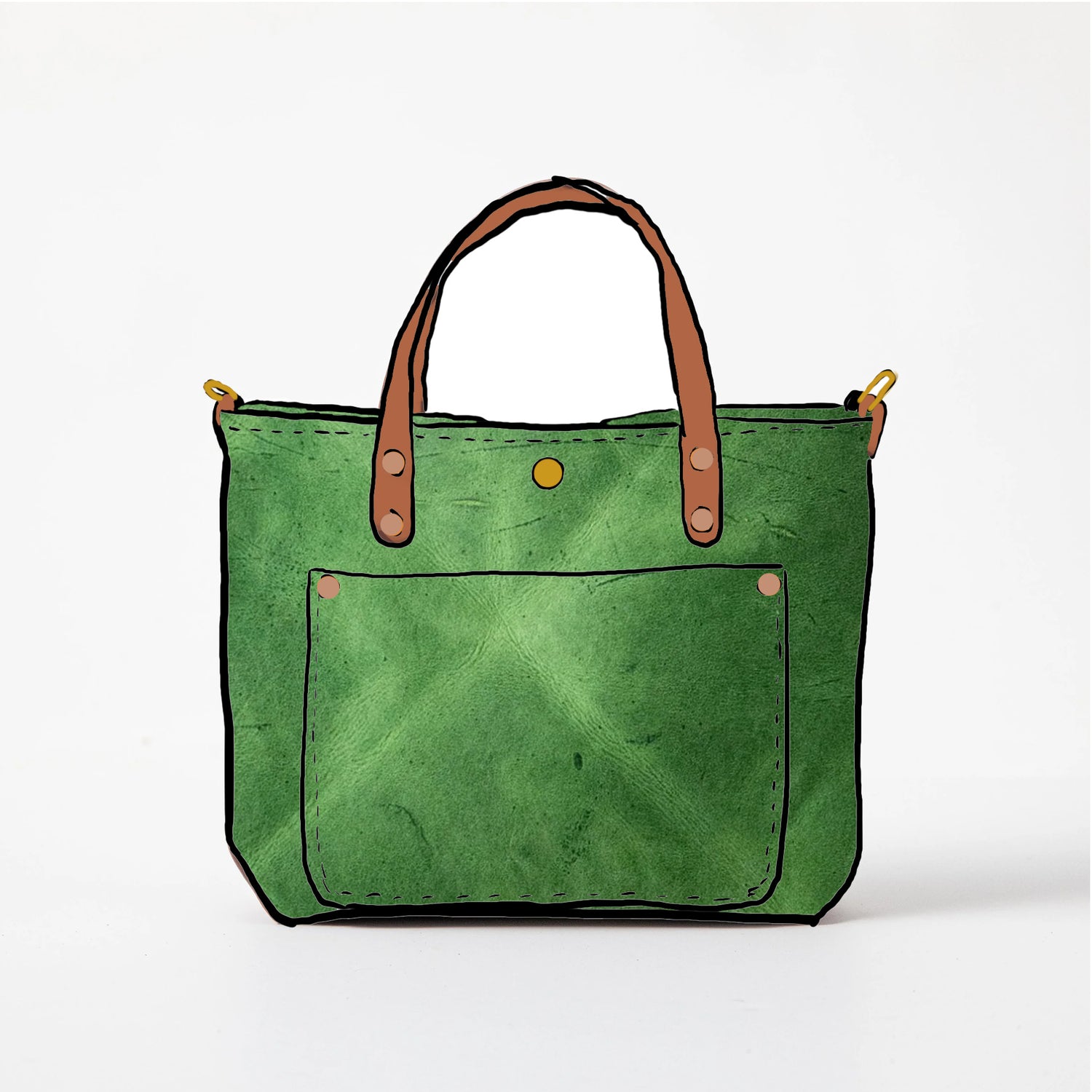 Scratch-and-Dent Palm Green Mini Travel Tote