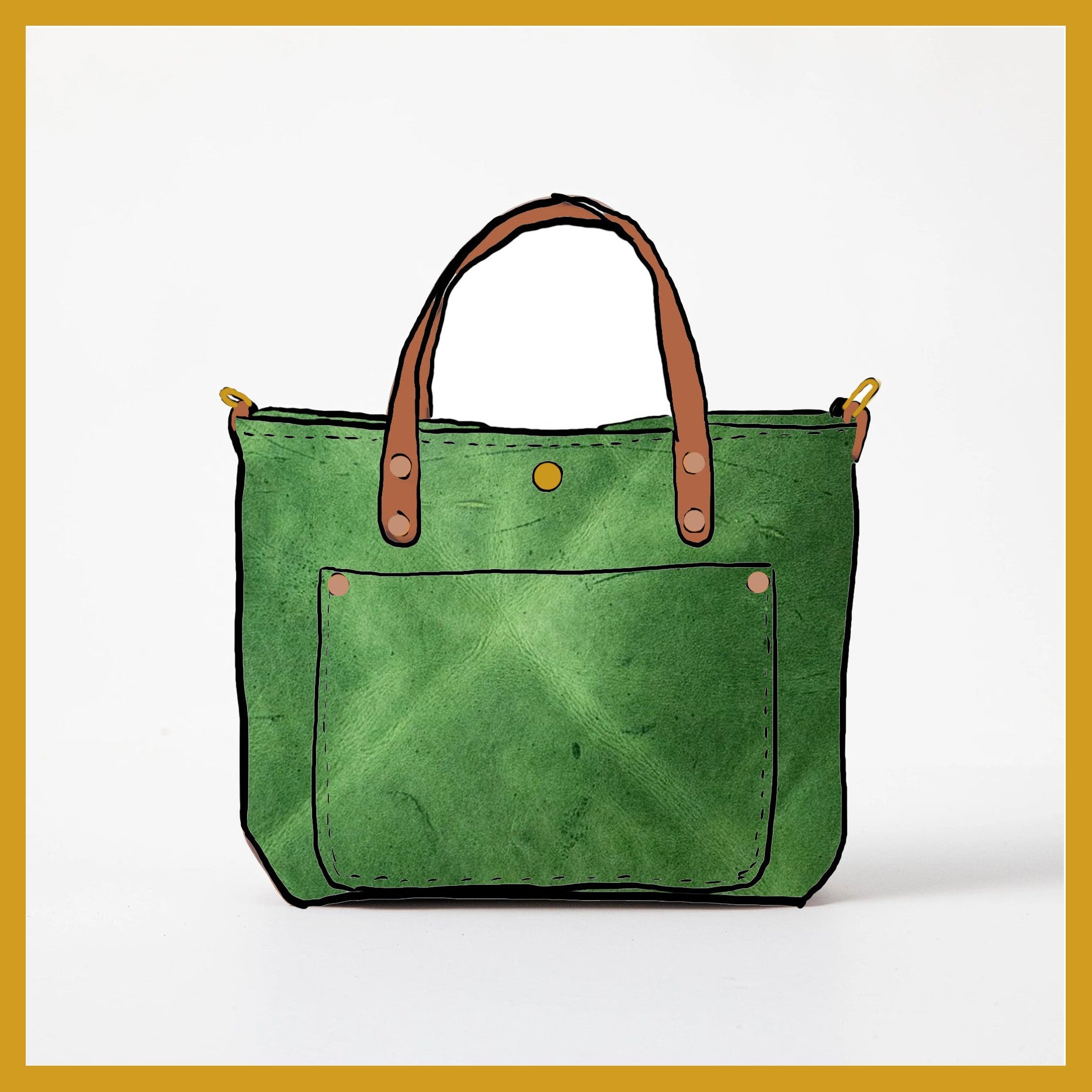 Scratch-and-Dent Palm Green Mini Travel Tote