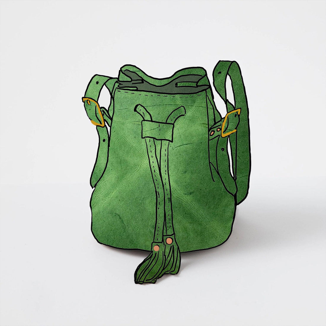 Scratch-and-Dent Palm Green Bucket Bag