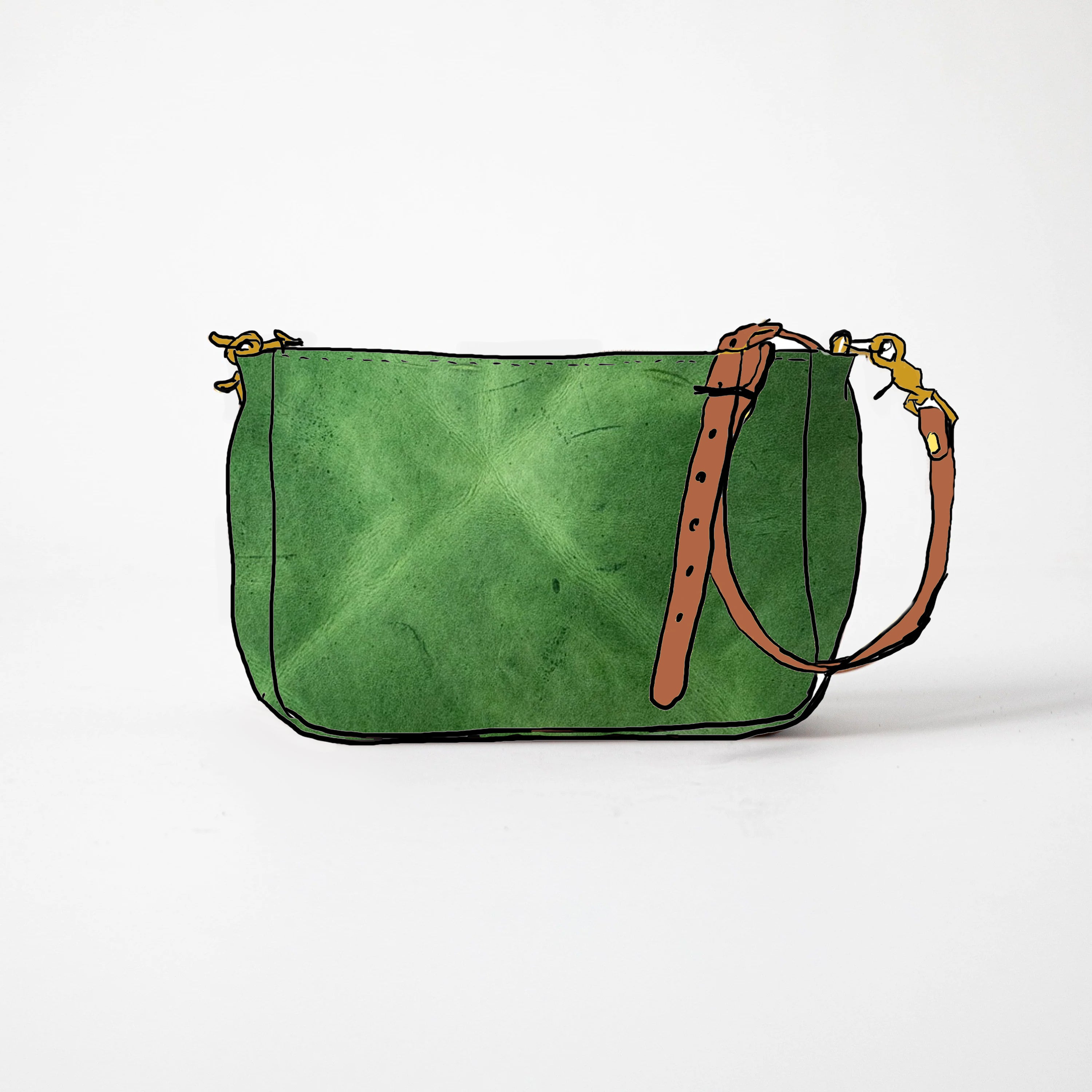 Scratch-and-Dent Palm Green Crossbody Bag