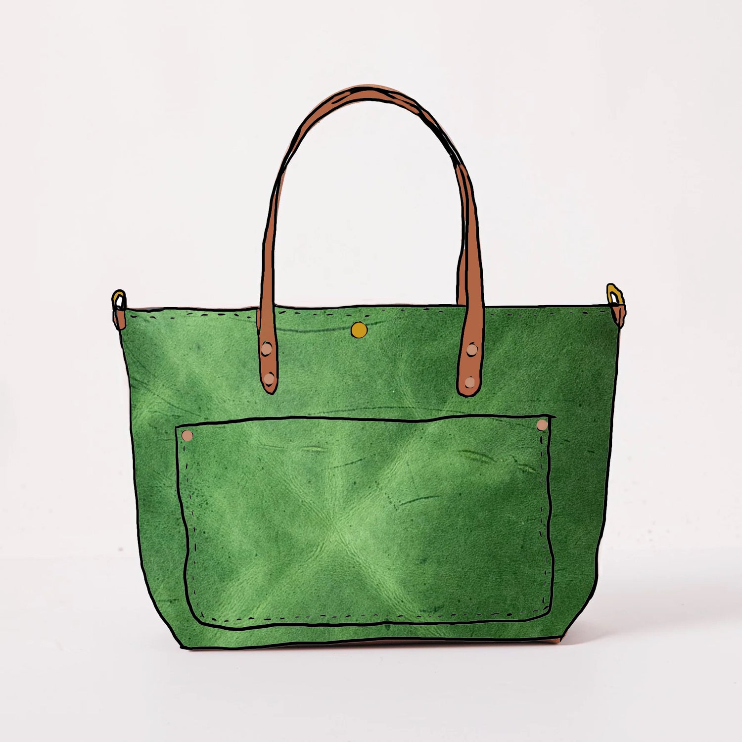 Scratch-and-Dent Palm Green East West Travel Tote
