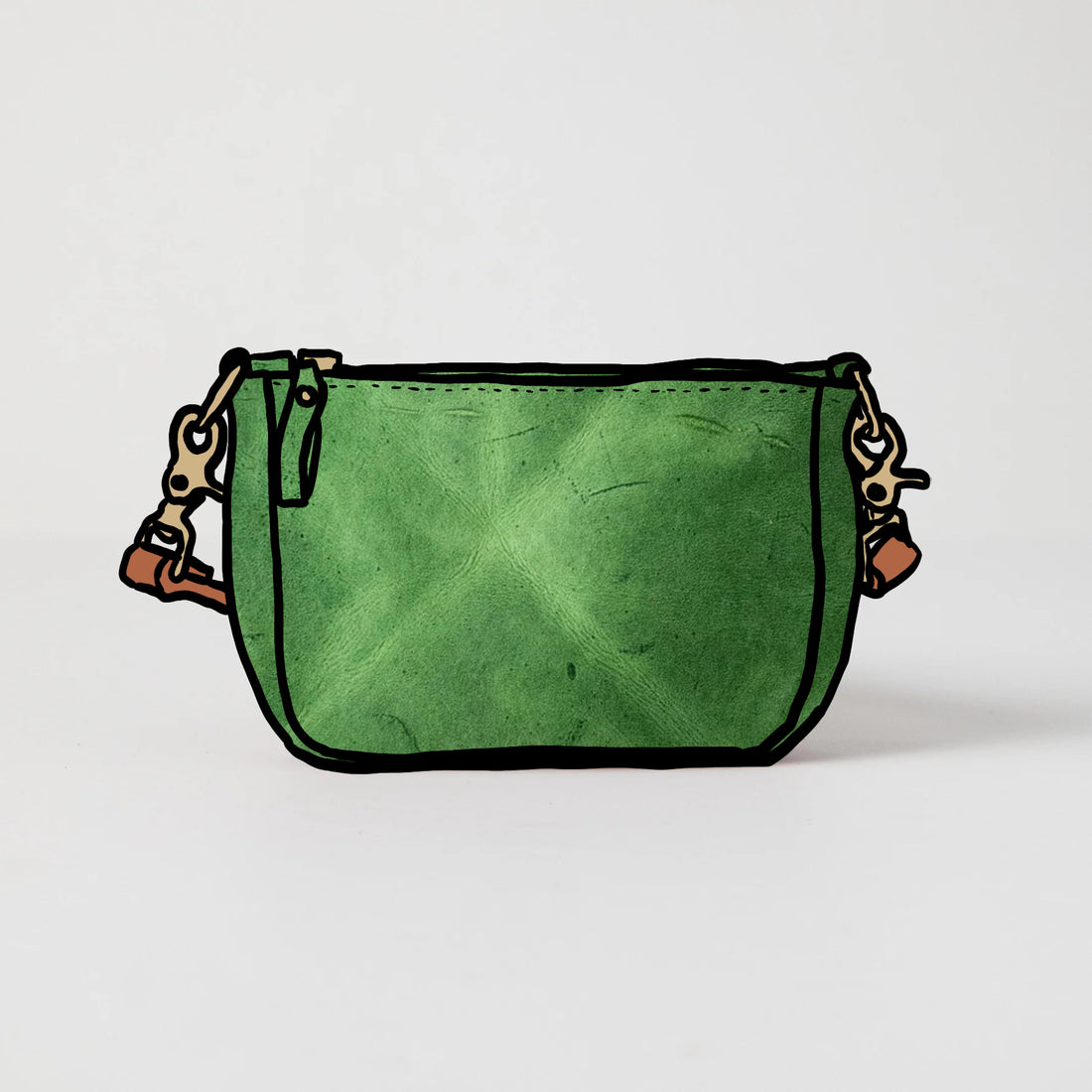 Scratch-and-Dent Palm Green Mini Crossbody Bag