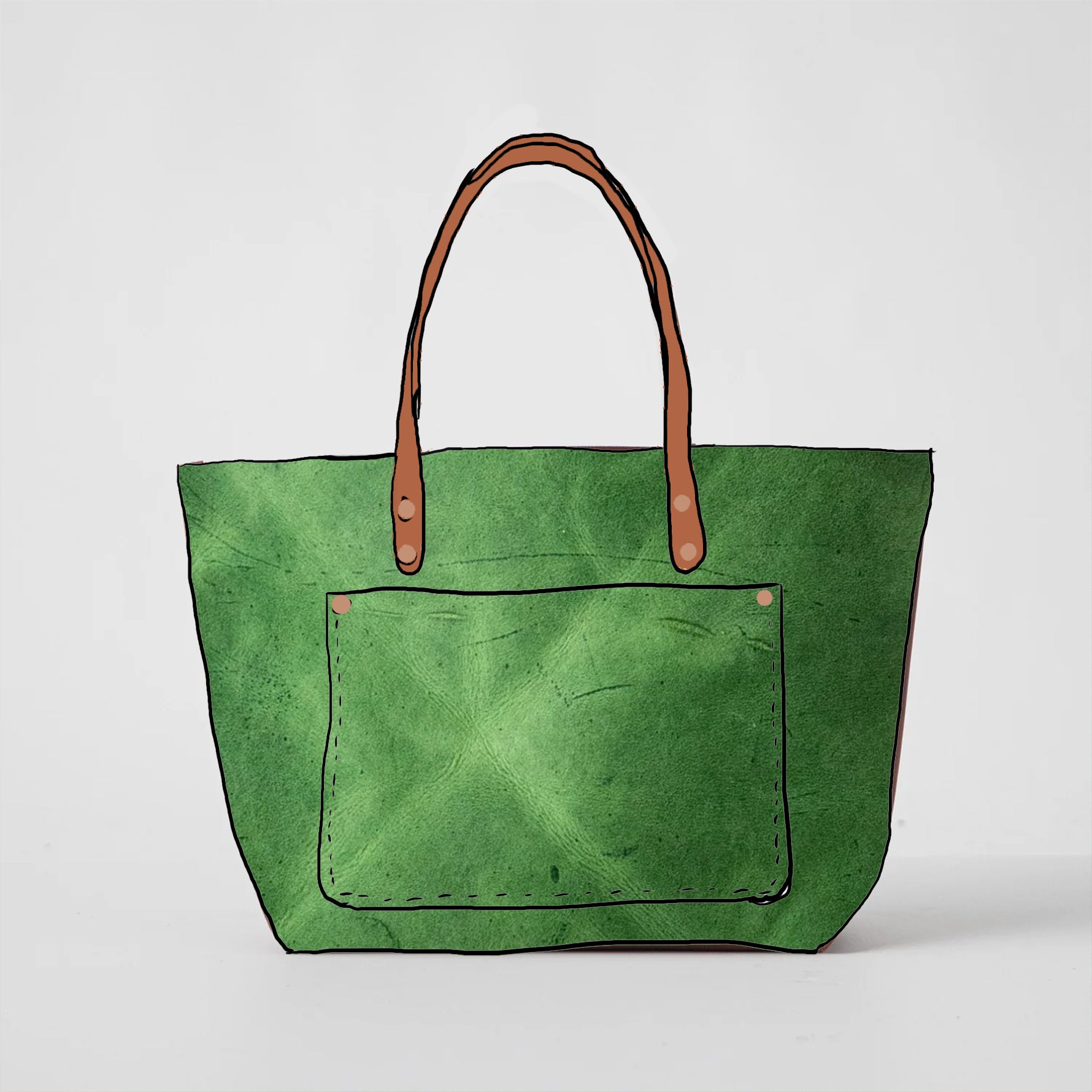 Scratch-and-Dent Palm Green Market Tote