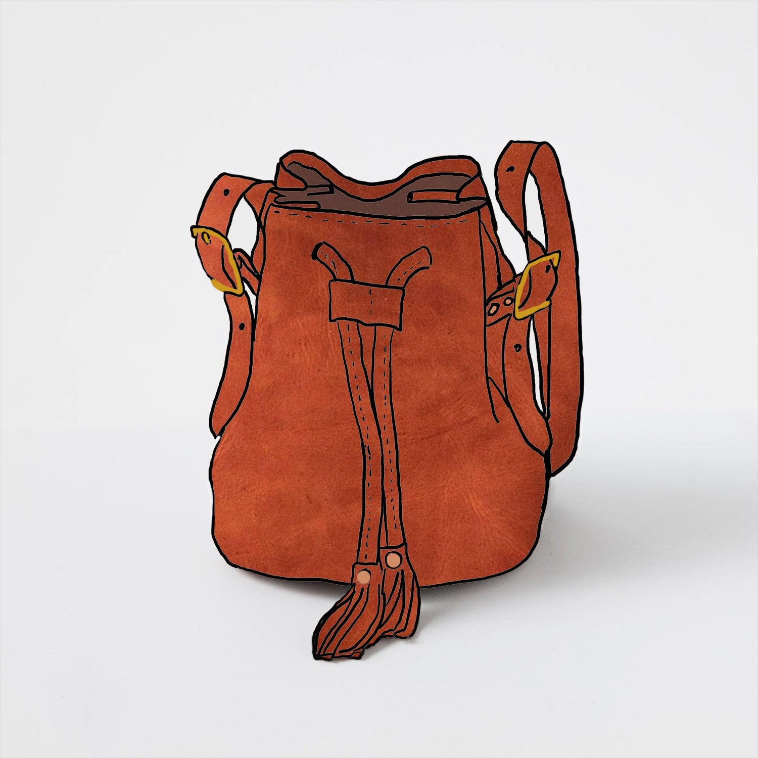 Scratch-and-Dent Paprika Bucket Bag