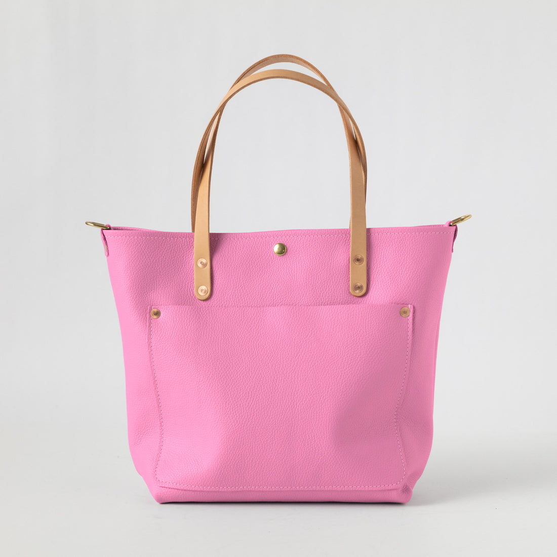 Pink Italian Pebbled Travel Tote