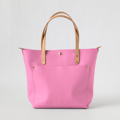 Pink Italian Pebbled Travel Tote