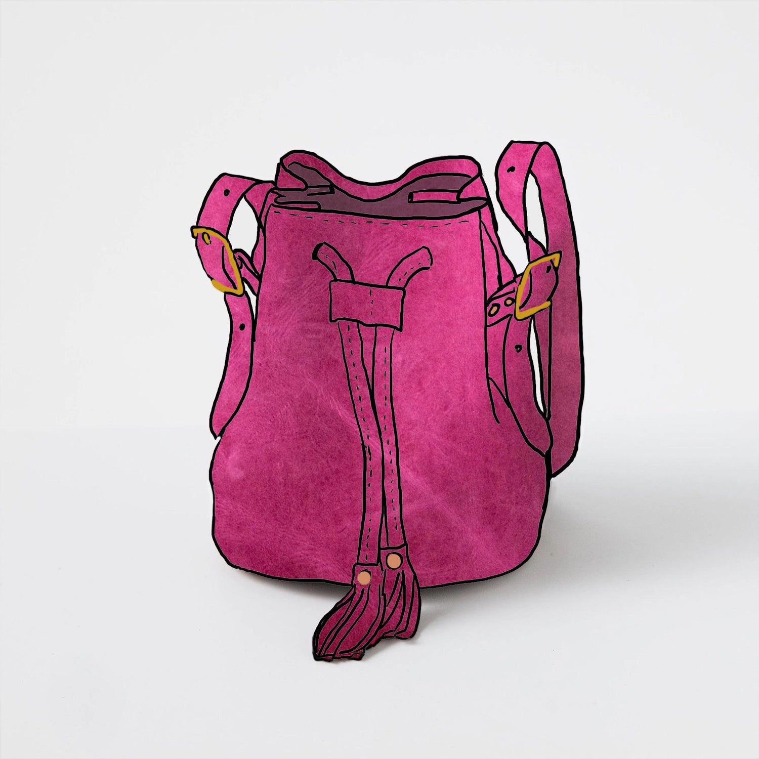 Scratch-and-Dent Pink Bucket Bag