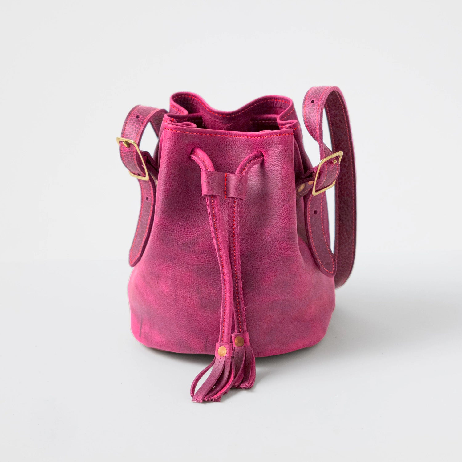 Pink Bulldog Bucket Bag