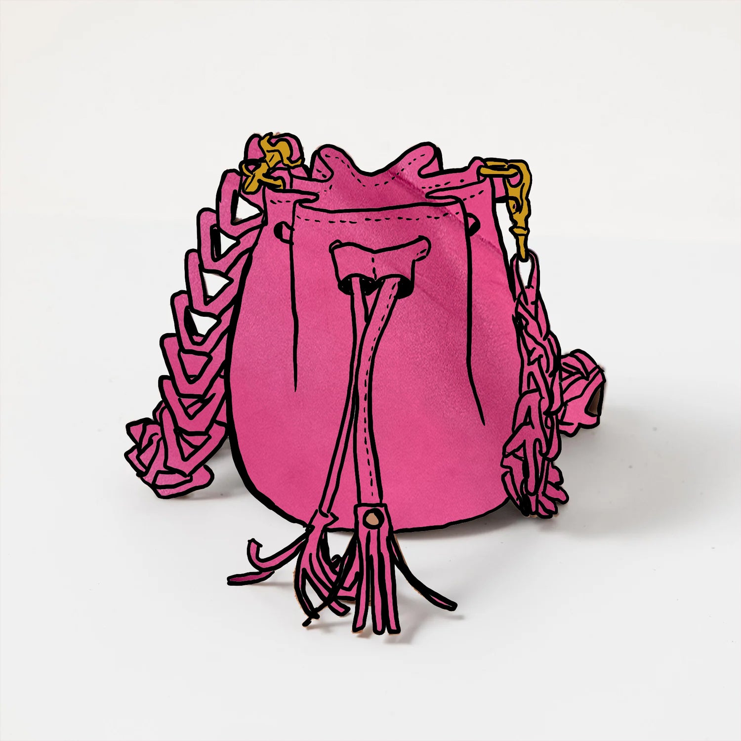 Pink Dearborn Mini Bucket Bag