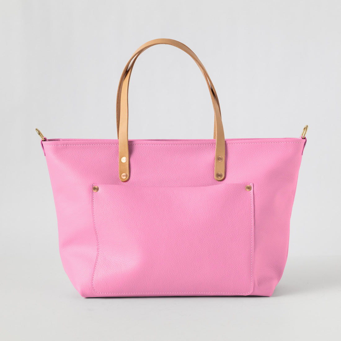 Pink Italian Pebbled Market Tote