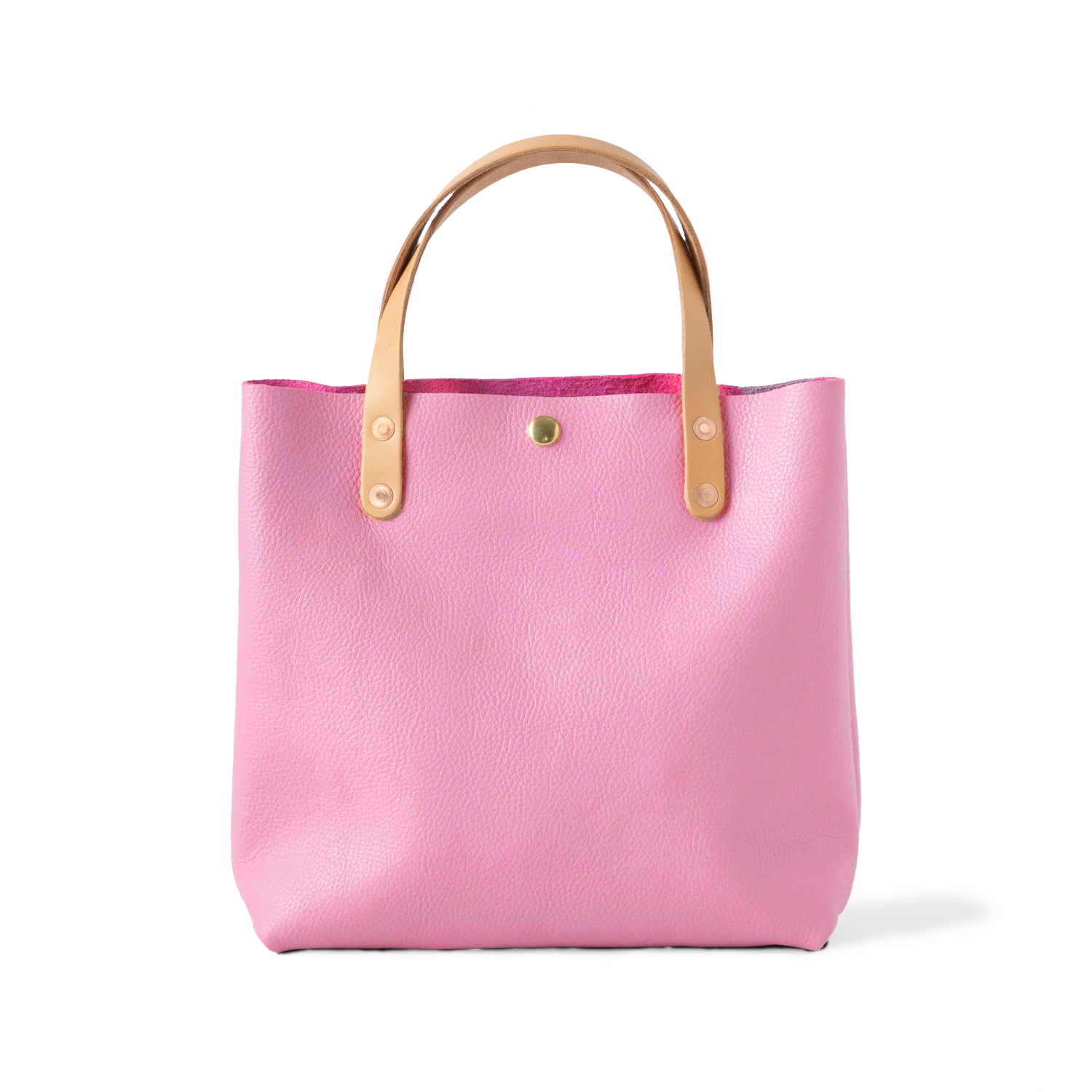 Pink Italian Pebbled Mini Tote