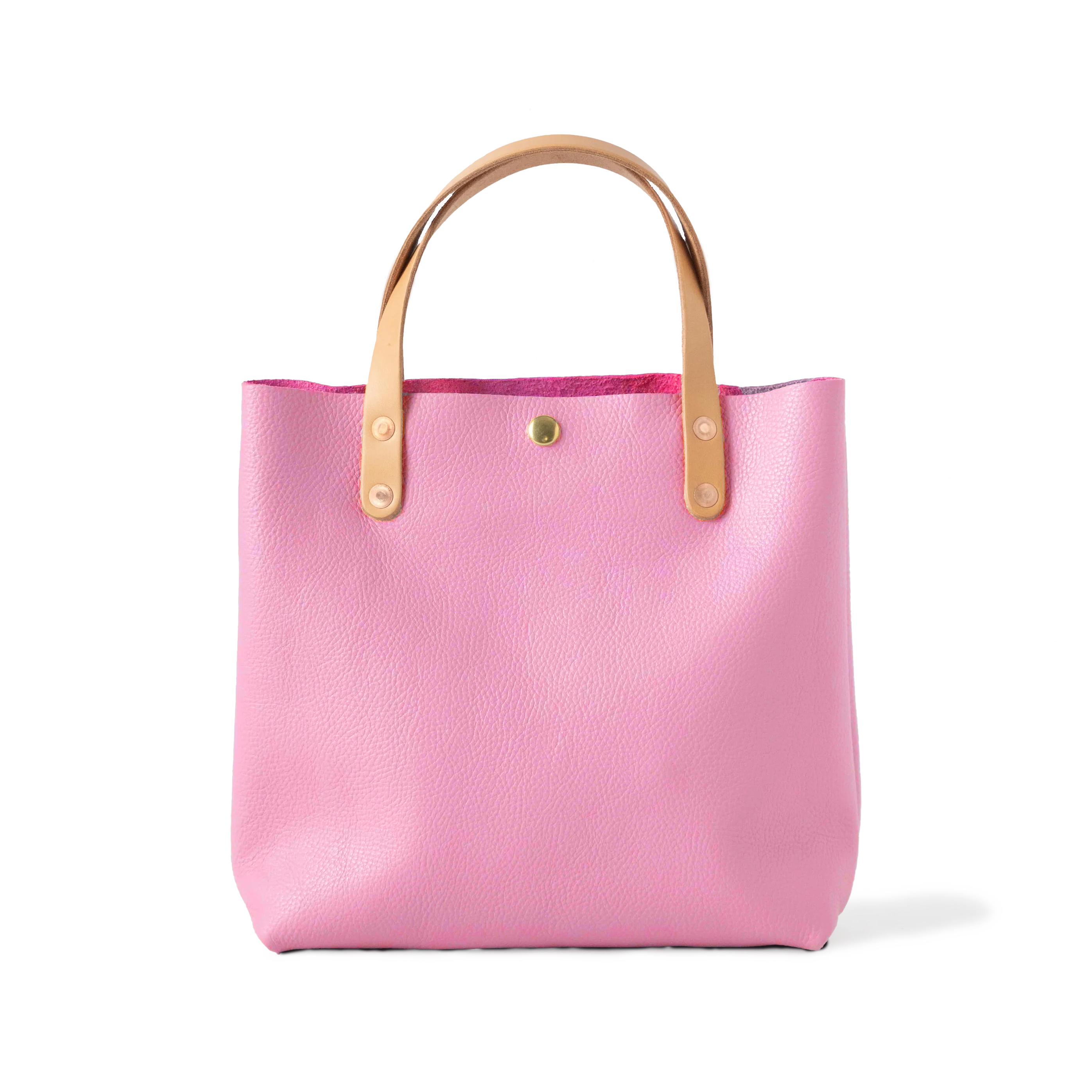 Pink Italian Pebbled Mini Tote