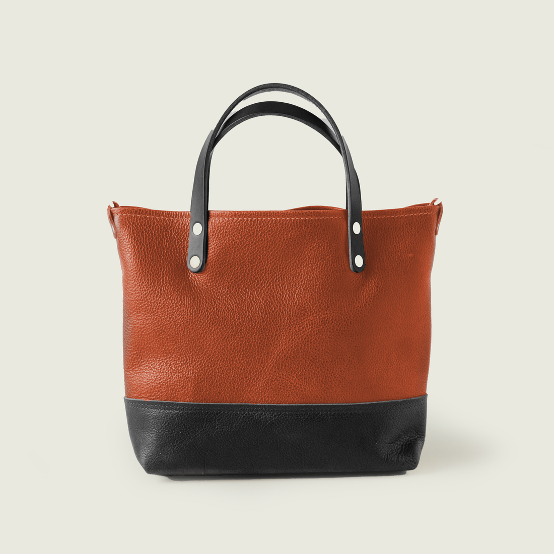 Pumpkin & Black Bulldog Mini Panel Tote