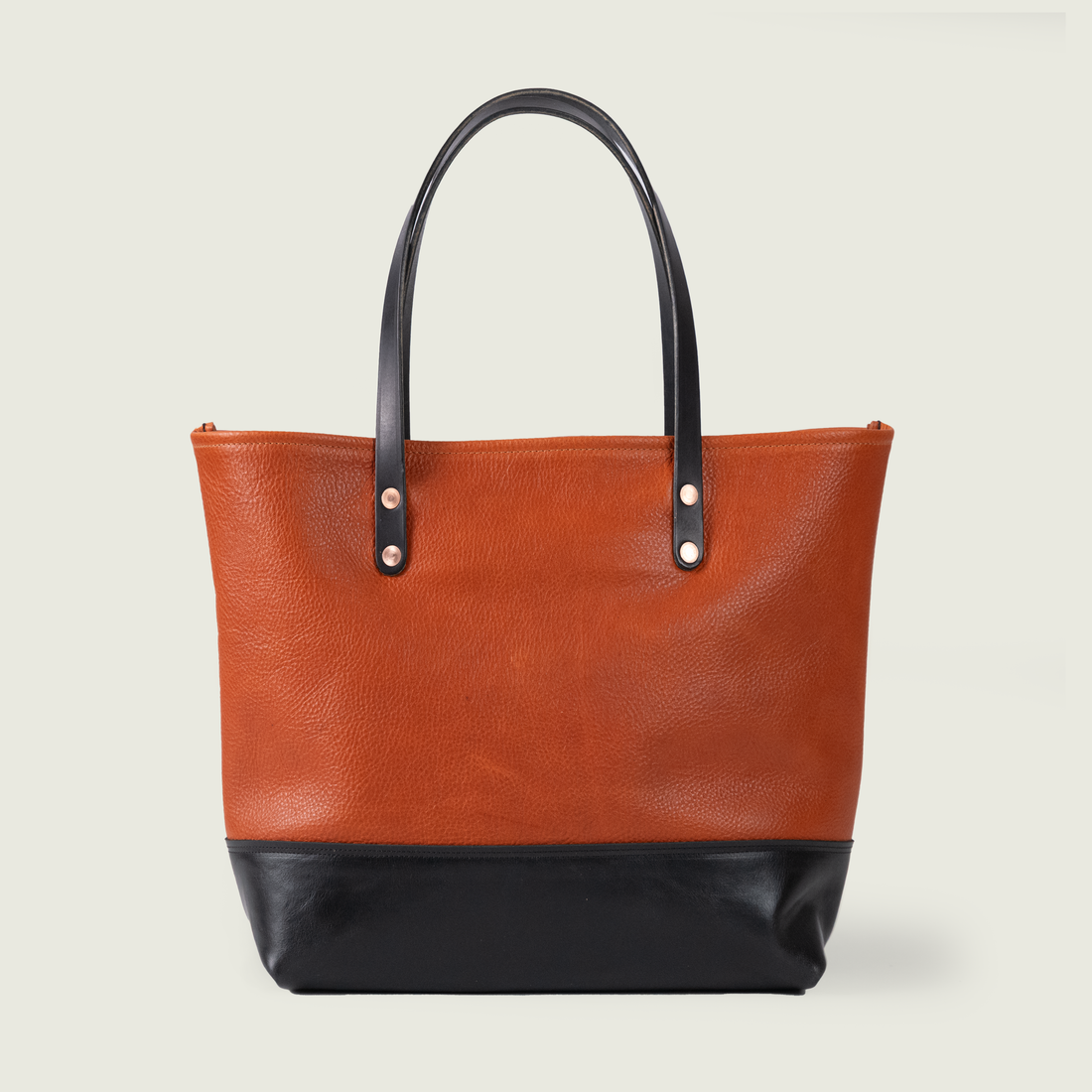 Pumpkin & Black Bulldog Panel Tote