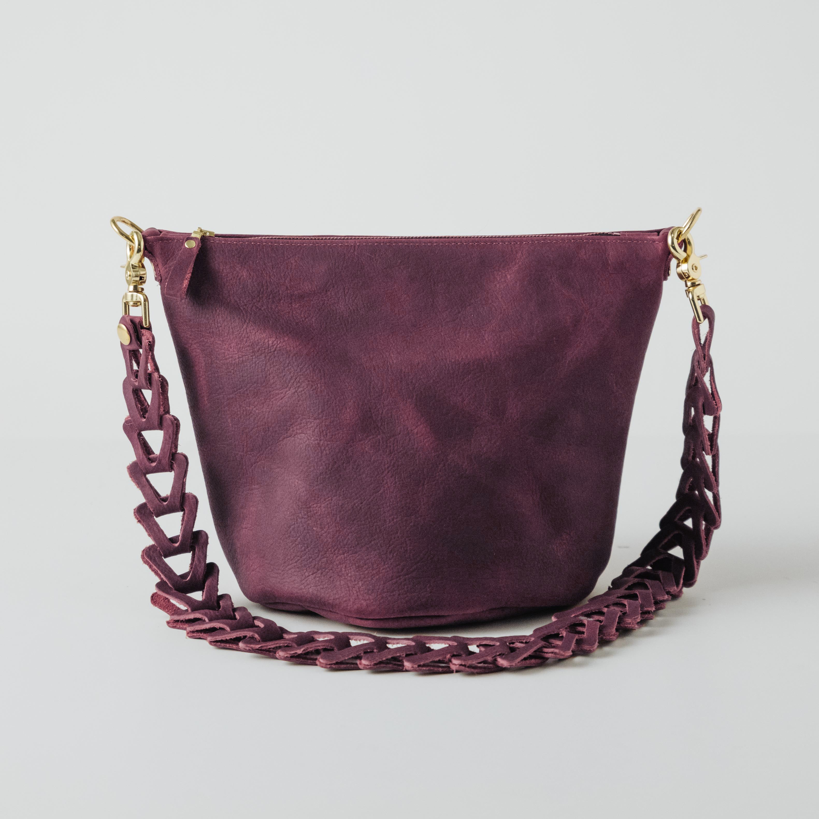 Purple Kodiak Zip-Top Bucket Bag