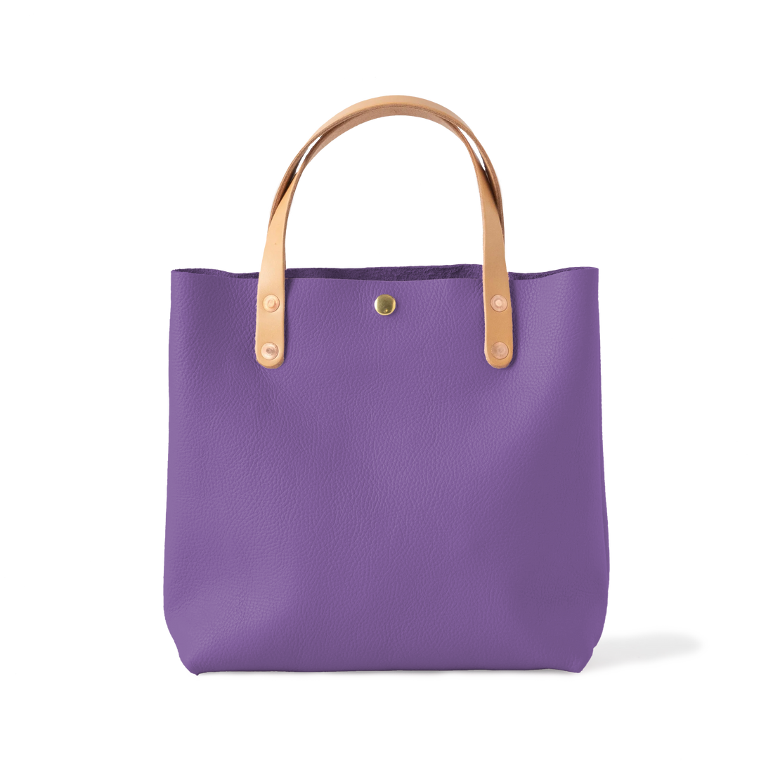 Purple Italian Pebbled Mini Tote