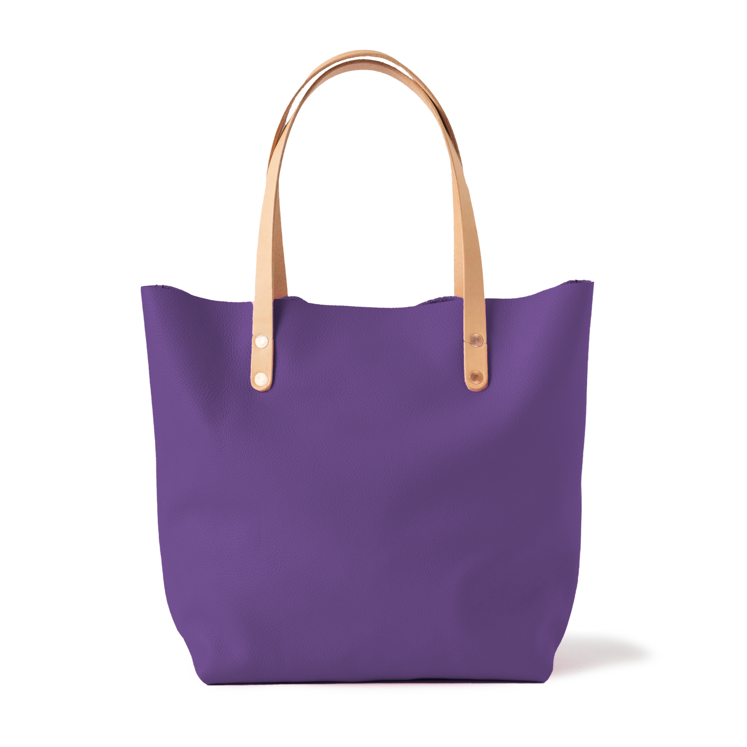 Purple Italian Pebbled Tote