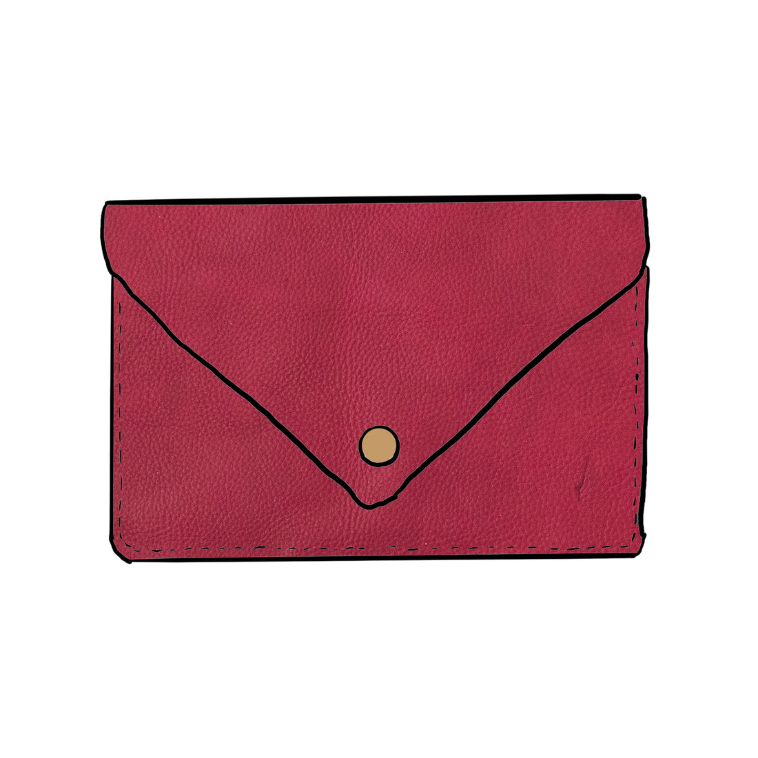 Rose Cypress Leather Clutch
