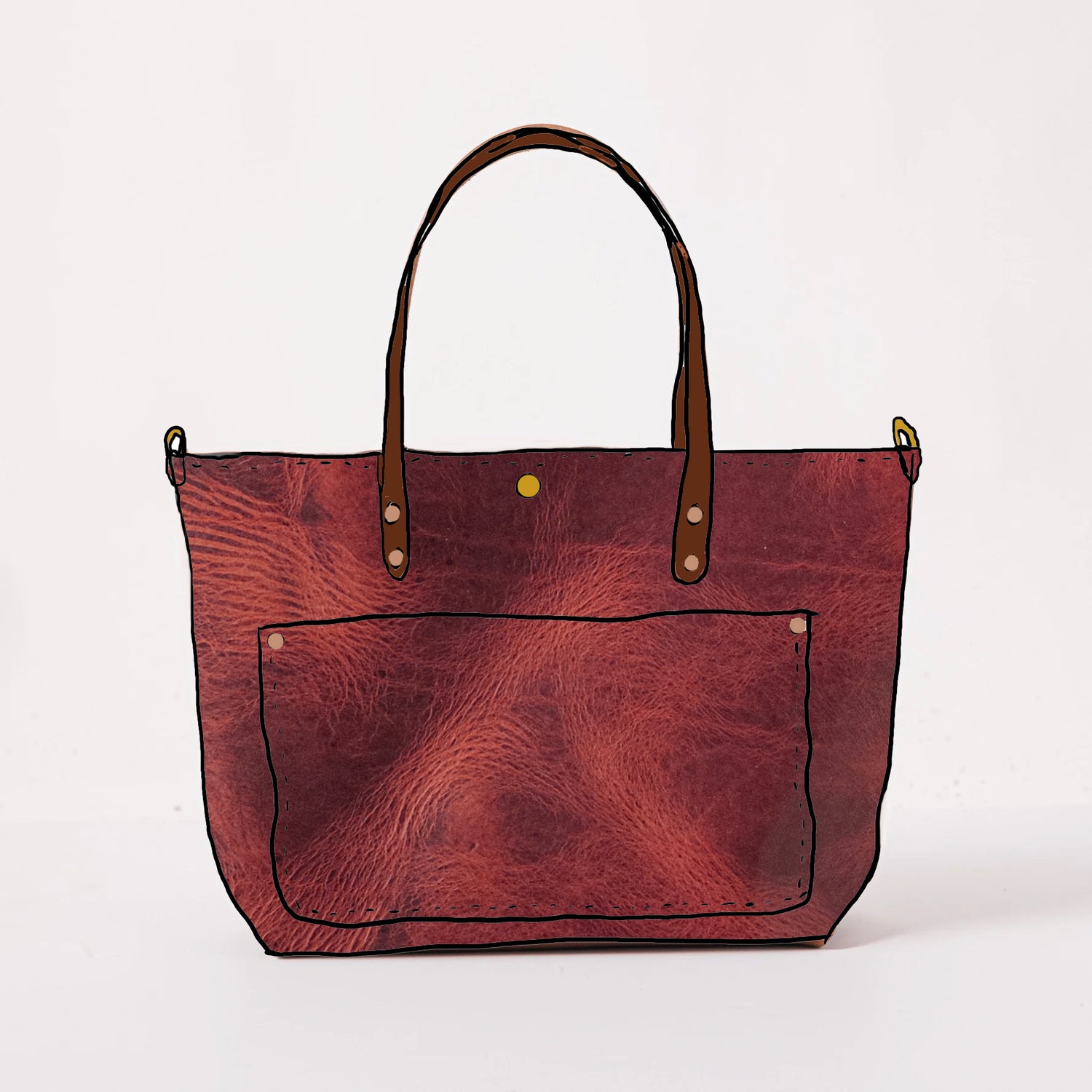 Russet Brown Dublin East West Travel Tote