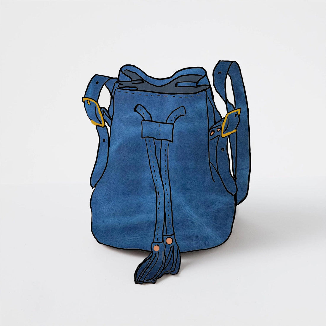 Scratch-and-Dent Sapphire Bucket Bag