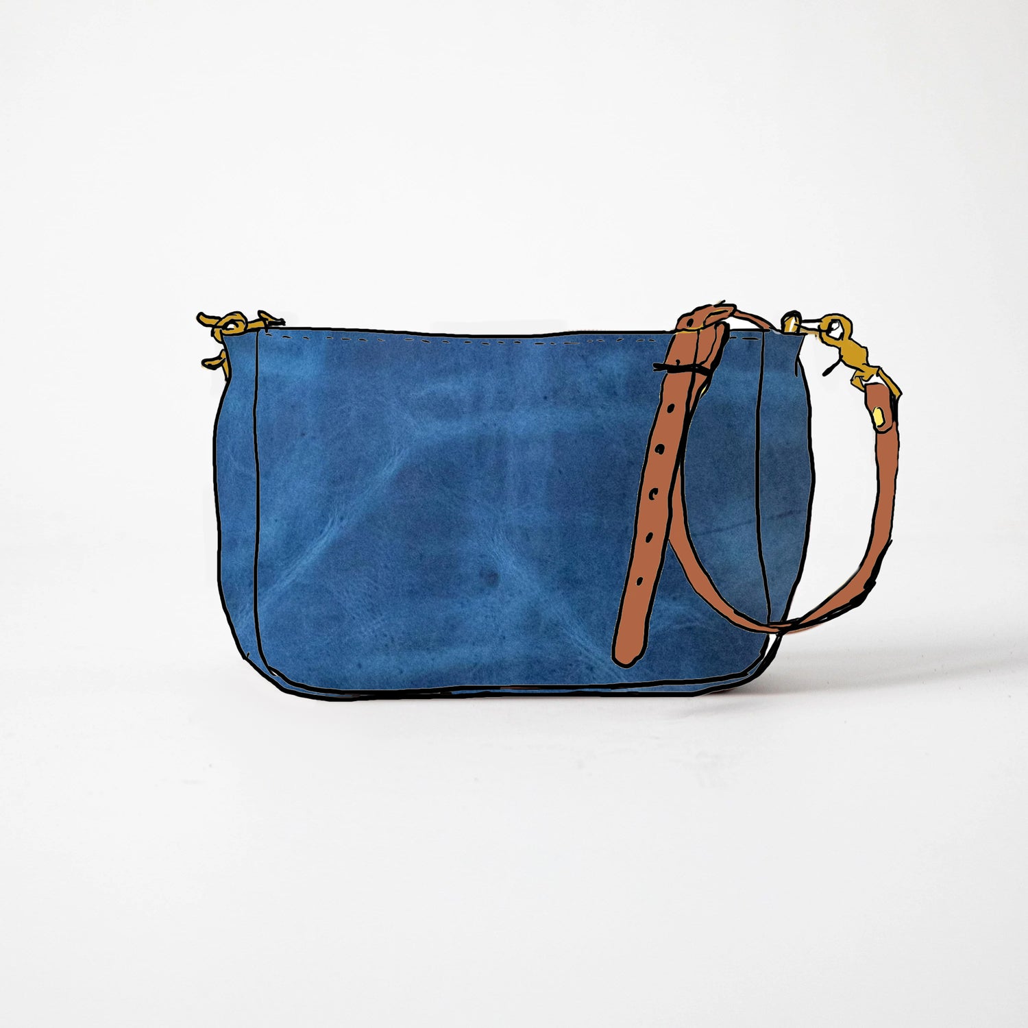 Scratch-and-Dent Sapphire Crossbody Bag