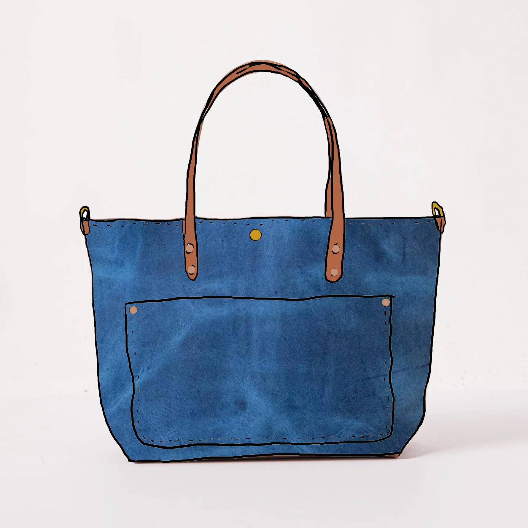 Scratch-and-Dent Sapphire East West Travel Tote