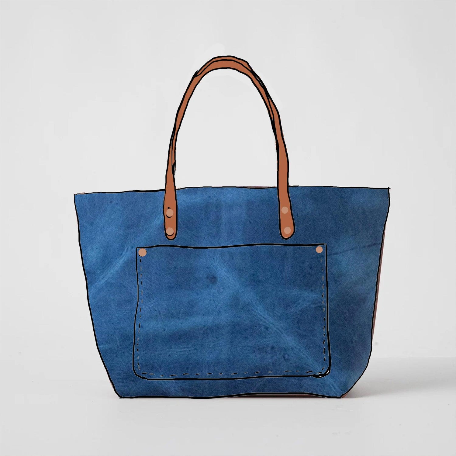 Scratch-and-Dent Sapphire Market Tote