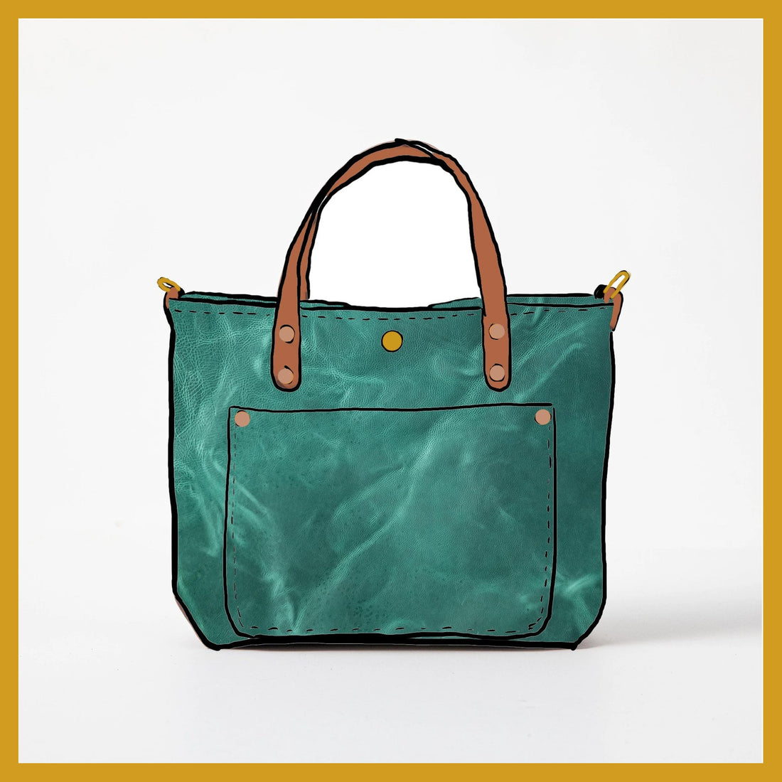 Scratch-and-Dent Teal Kodiak Mini Travel Tote
