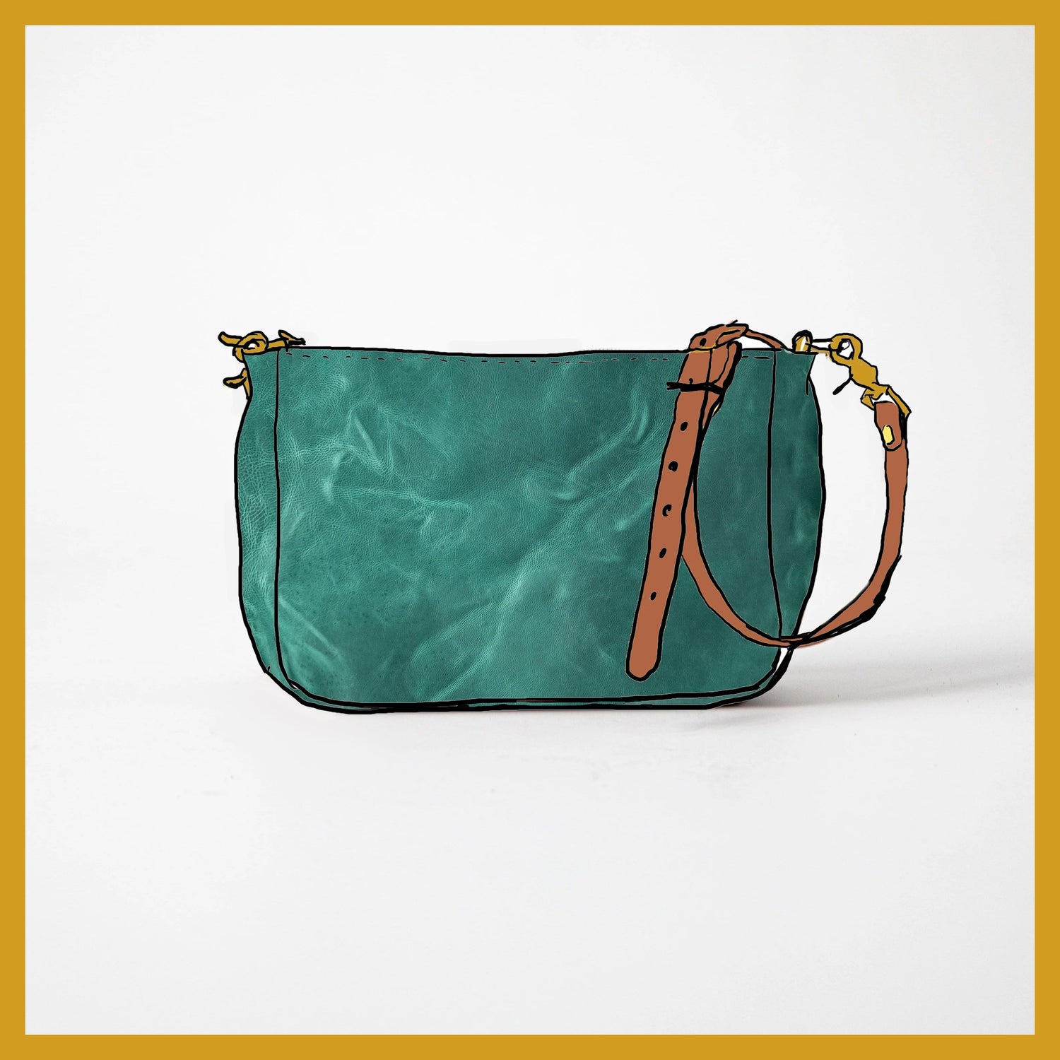 Scratch-and-Dent Teal Kodiak Crossbody Bag