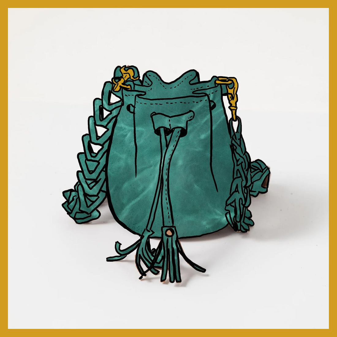 Scratch-and-Dent Teal Kodiak Mini Bucket Bag