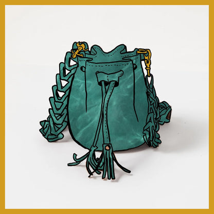 Scratch-and-Dent Teal Kodiak Mini Bucket Bag