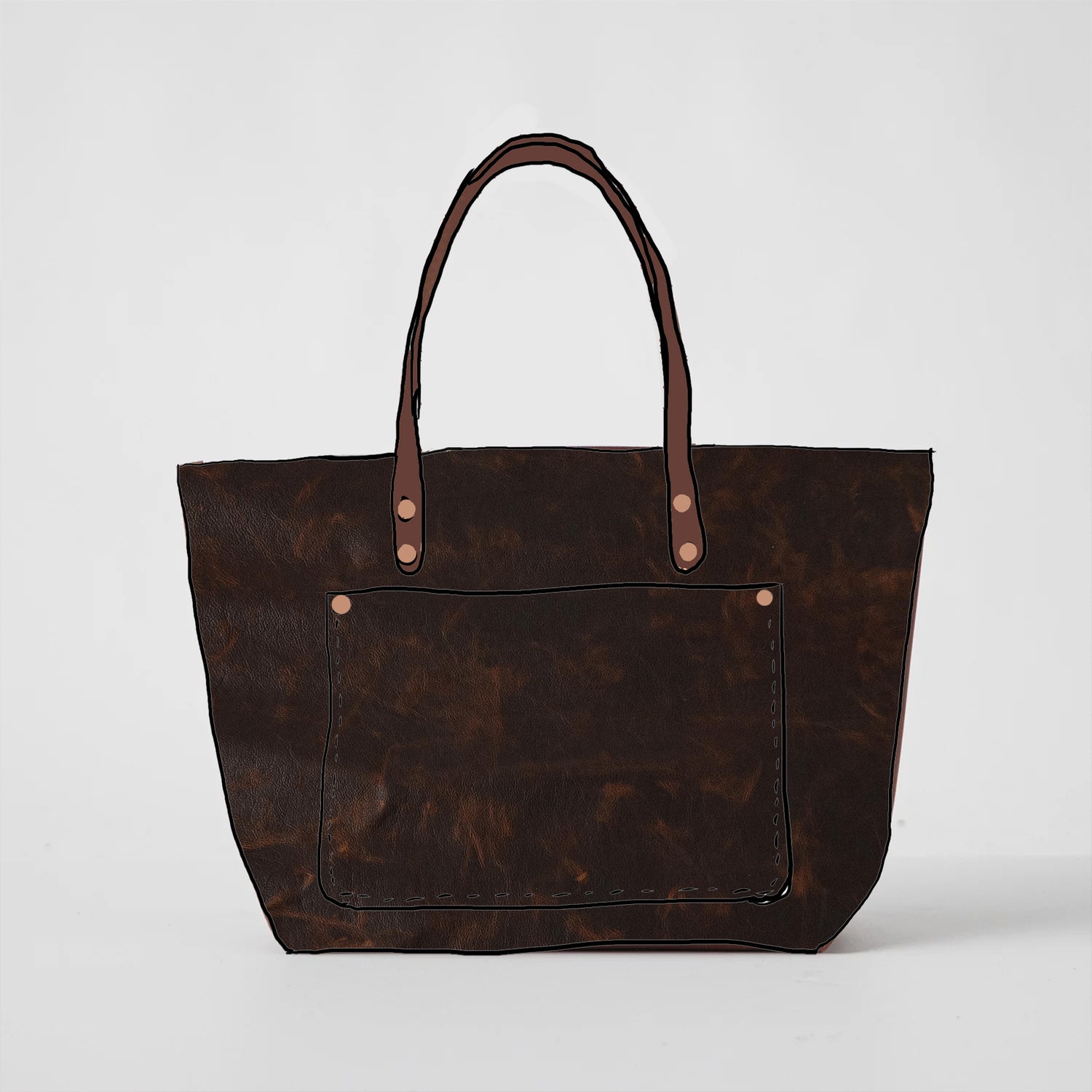 Scratch-and-Dent Tortoiseshell Market Tote