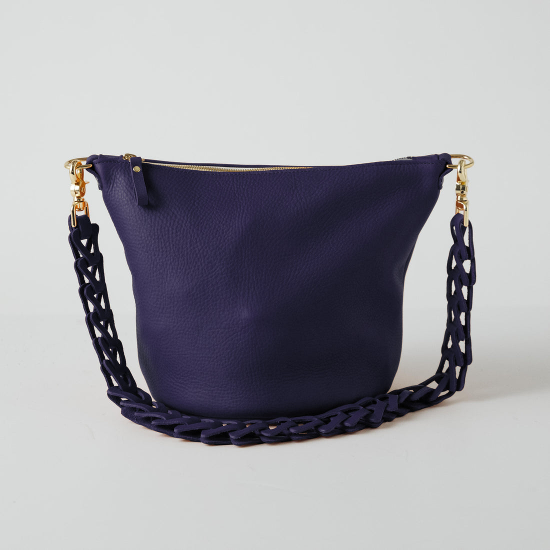 Violet Cypress Zip-Top Bucket Bag