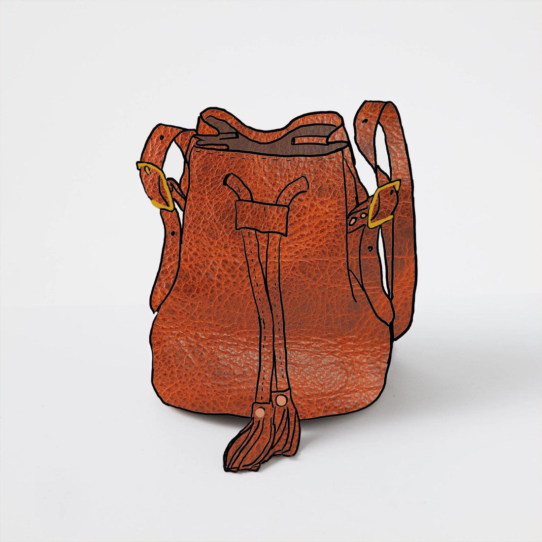 Whiskey Navajo Bison Bucket Bag